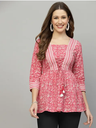 Top com estampa floral rosa