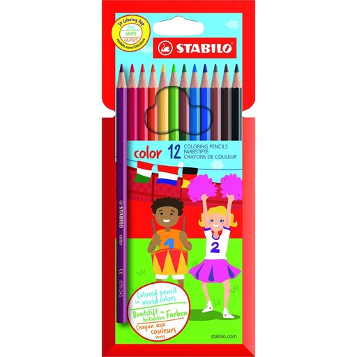 12 lápis de cor - STABILO