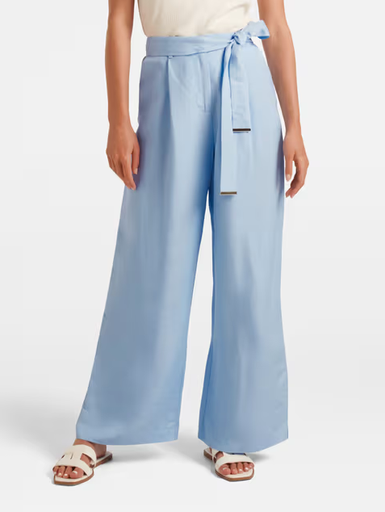 Calça de linho wide leg